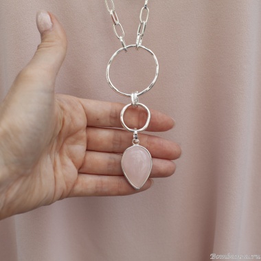 Колье Fiore Luna, ROSE QUARTZ